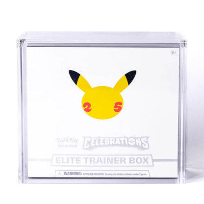 ETB Acrylic Protector Elite Trainer Box case.Rubber Feet, cloth included